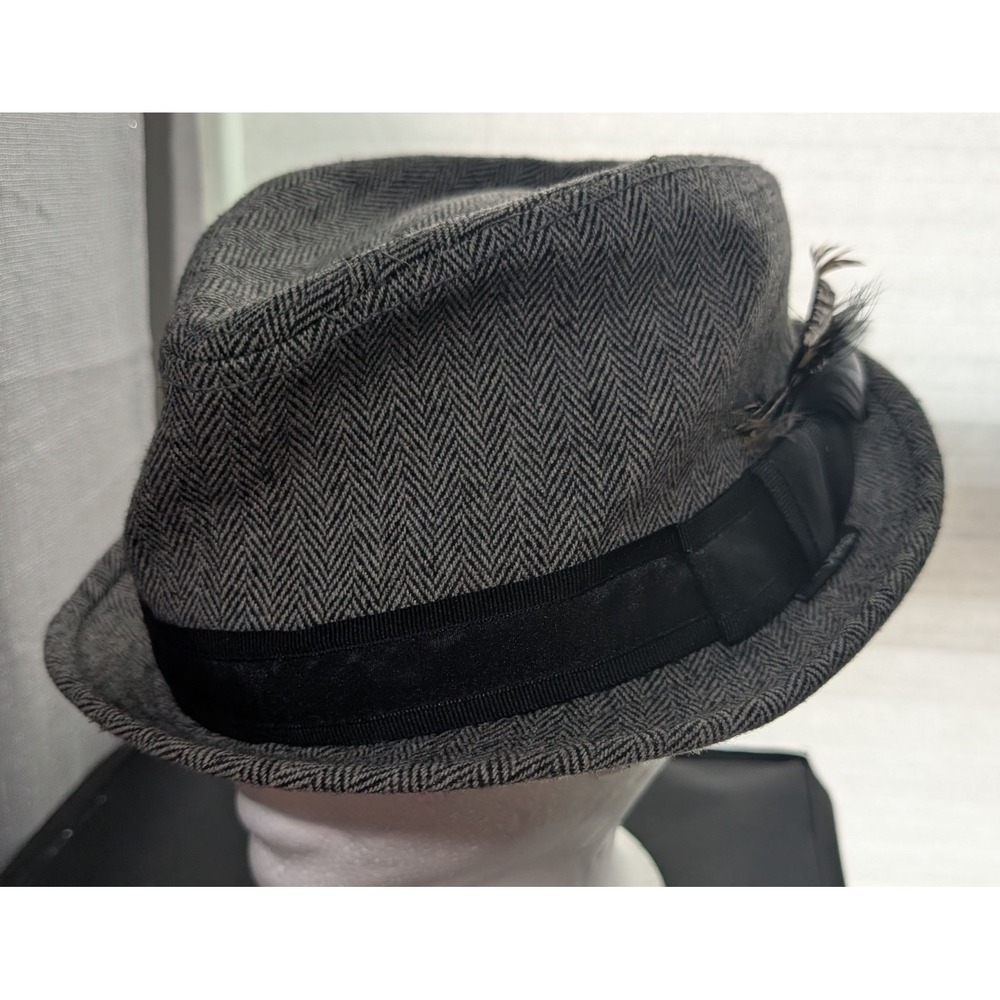 Ben Sherman Fedora Hat Wool Blend L/XL Feather Classic Mod Style